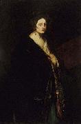 Robert Henri Woman in Manteau oil painting artist